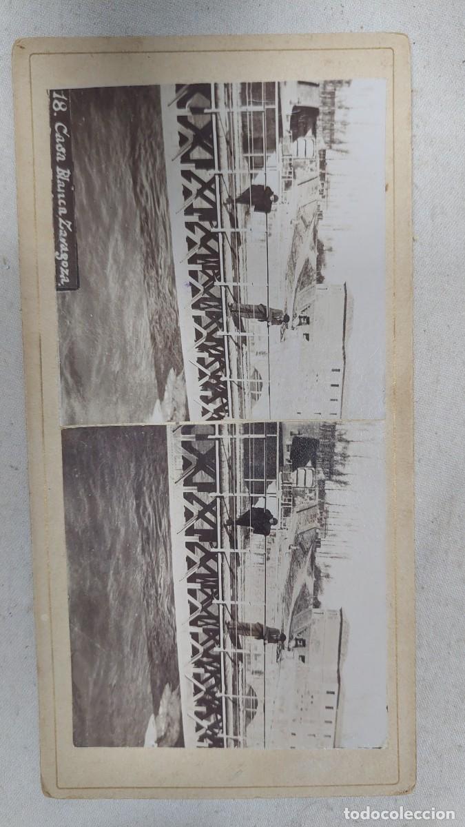 Fotograf&iacute;a antigua: Fotograf&iacute;a estereoscopica Casa Blanca Zaragoza