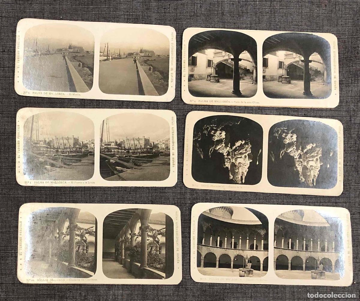 Fotograf&iacute;a antigua: LOTE 6 ESTEREOSCOPICAS PALMA DE MALLORCA. EL TURISMO PRACTICO. A. MARTIN EDITOR, BARCELONA