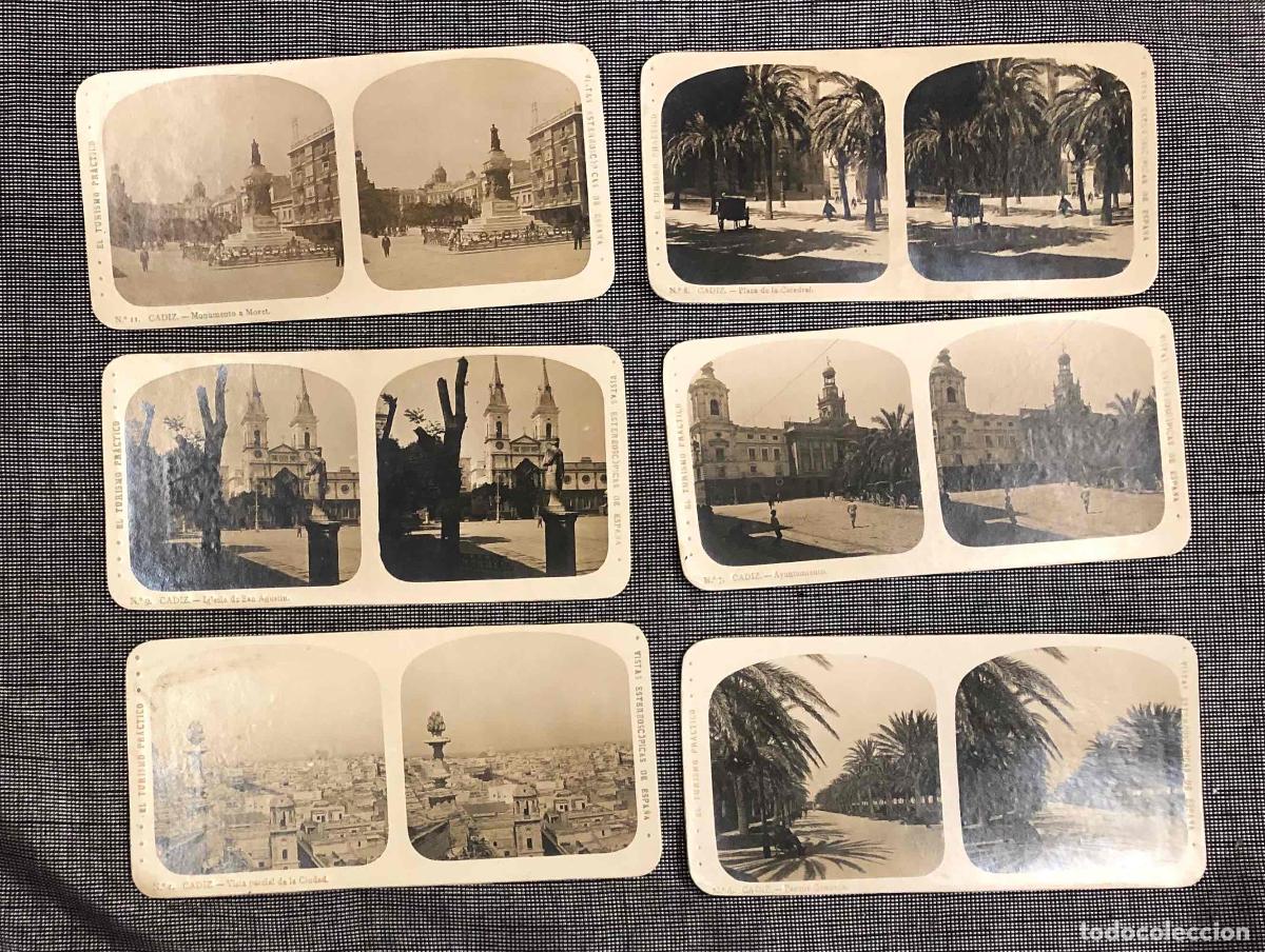 Fotograf&iacute;a antigua: LOTE 6 ESTEREOSCOPICAS CADIZ. EL TURISMO PRACTICO. A. MARTIN EDITOR, BARCELONA