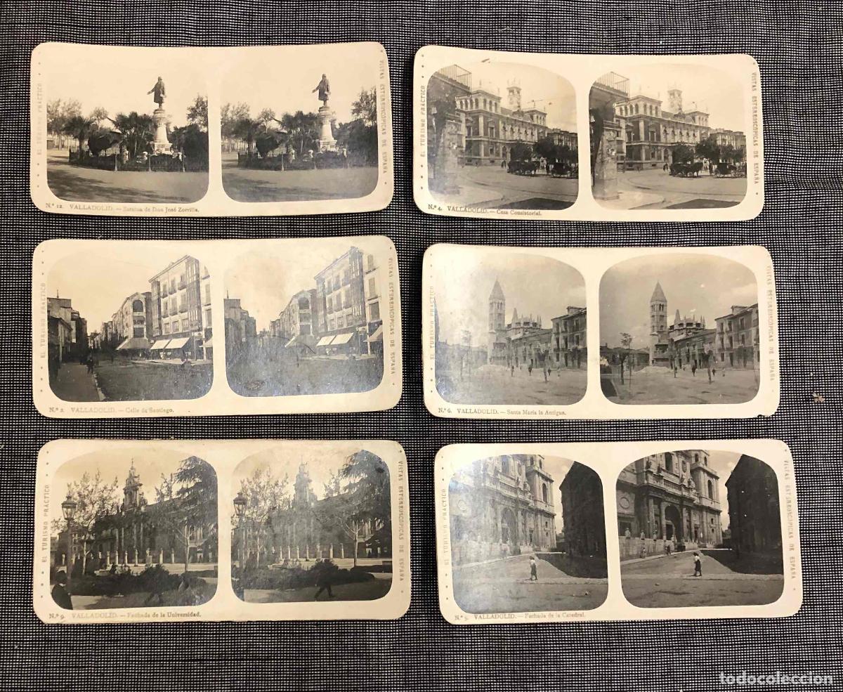 Fotograf&iacute;a antigua: LOTE 6 ESTEREOSCOPICAS VALLADOLID. EL TURISMO PRACTICO. A. MARTIN EDITOR, BARCELONA