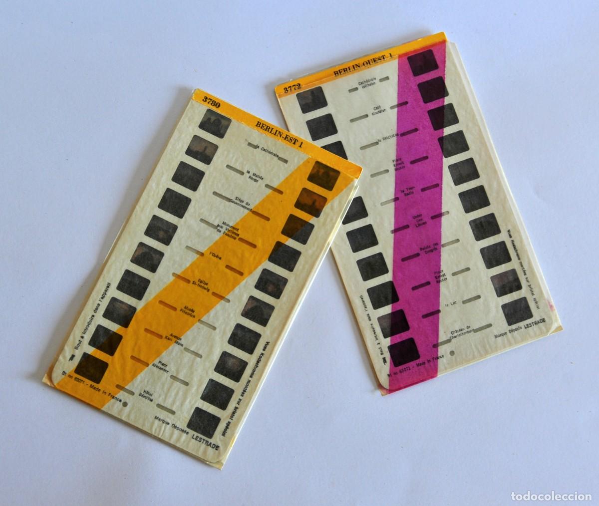 Fotograf&iacute;a antigua: Dos tarjetas diapositivas Lestrade, Made in France. Berlin Ouest 1 (3772), Berlin Est 1(3780).