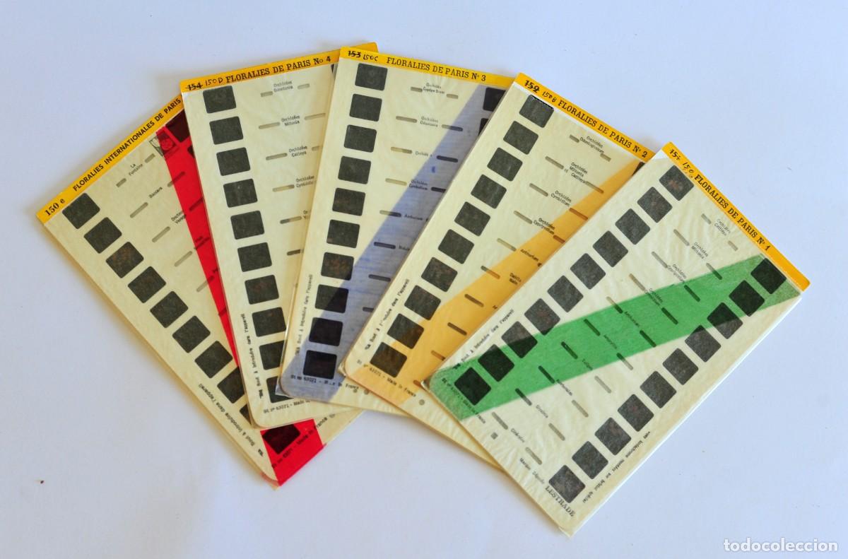 Fotograf&iacute;a antigua: 5 tarjetas diapositivas estereosc&oacute;picas LESTRADE, Made in France. Francia. Floralies de Par&iacute;s.