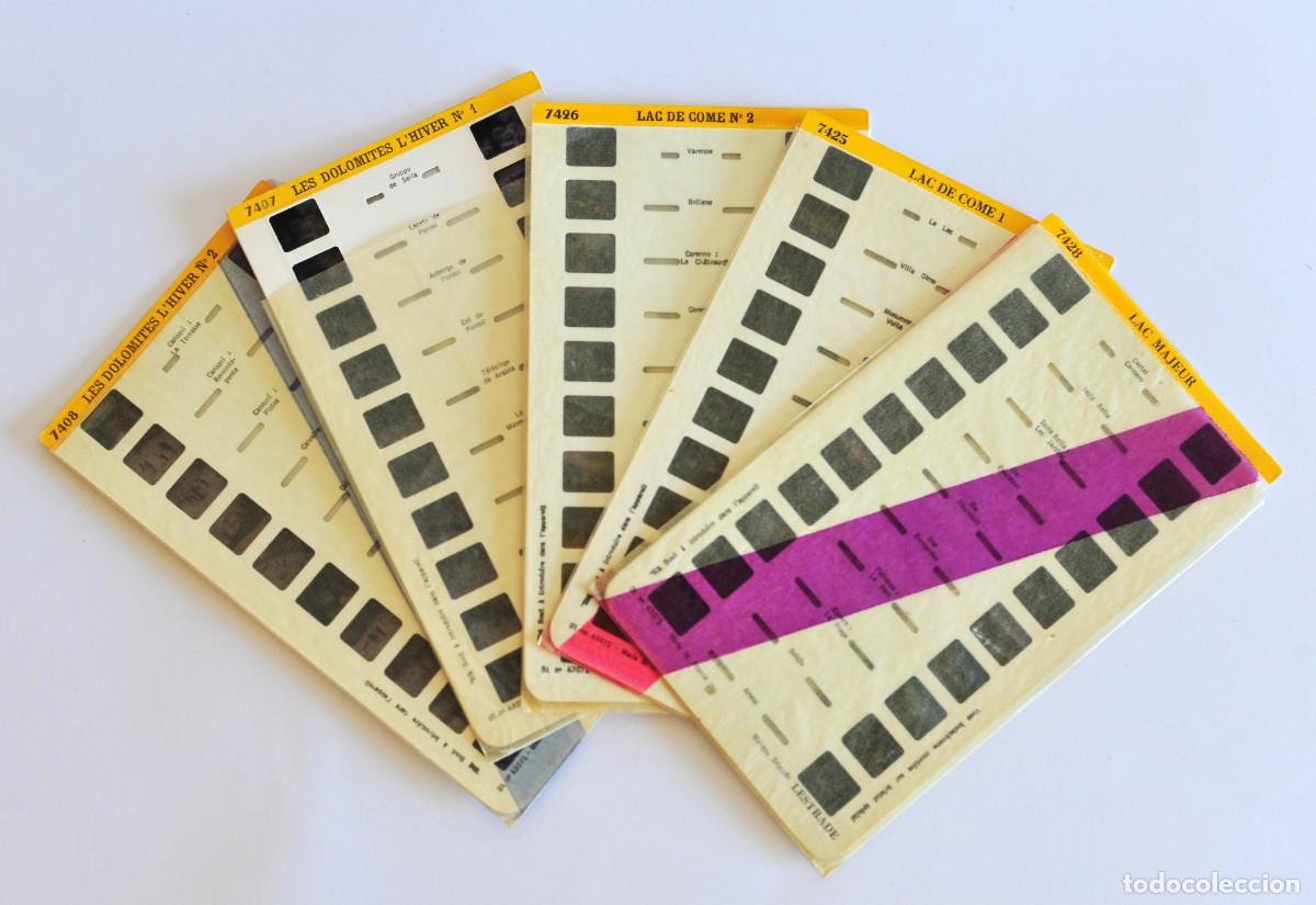Fotograf&iacute;a antigua: 5 tarjetas diapositivas estereosc&oacute;picas LESTRADE, Made in France. Italia.