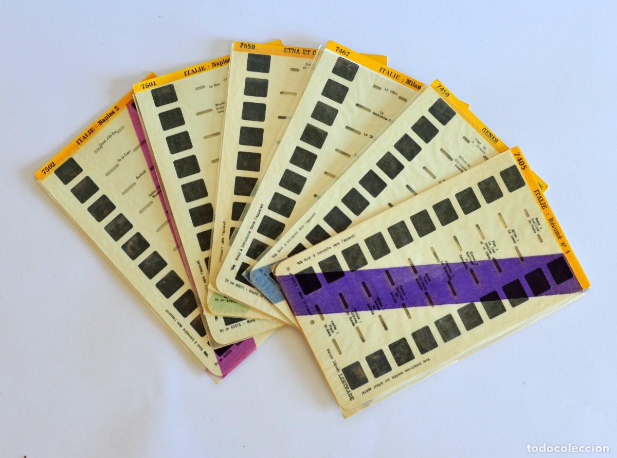 Fotograf&iacute;a antigua: 6 tarjetas diapositivas estereosc&oacute;picas LESTRADE, Made in France. Italia. Varios