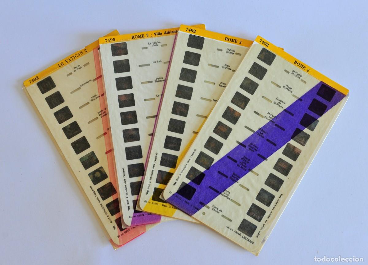 Fotograf&iacute;a antigua: 4 tarjetas diapositivas estereosc&oacute;picas LESTRADE, Made in France. Italia. Le Vatican et Rome