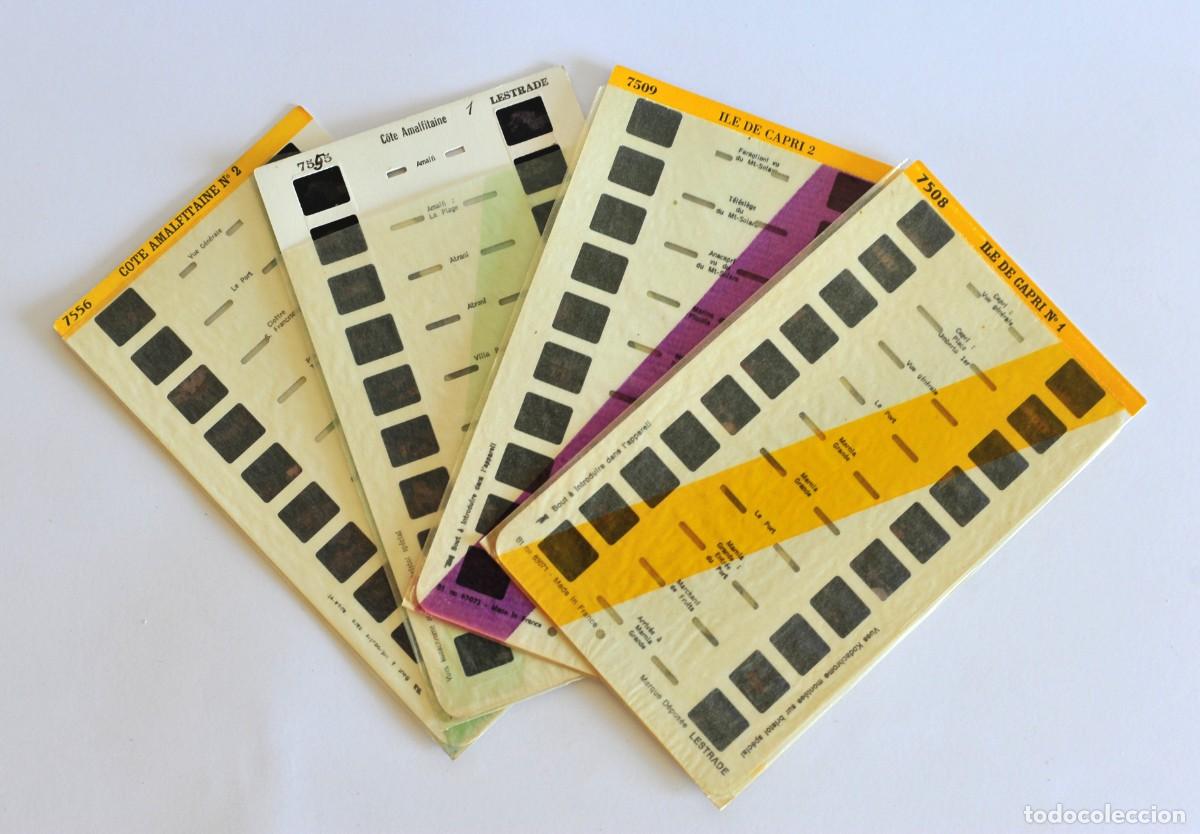 Fotograf&iacute;a antigua: 4 tarjetas diapositivas estereosc&oacute;picas LESTRADE, Made in France. Italia. Ile de Capri Costa Amalfi