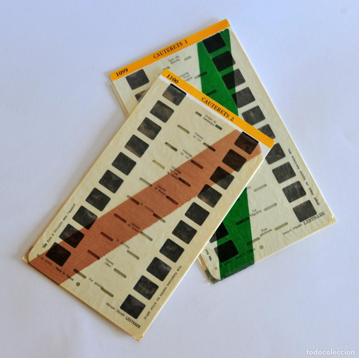 Fotograf&iacute;a antigua: 2 tarjetas diapositivas estereosc&oacute;picas LESTRADE, Made in France. Francia. Cauterets 1 y 2