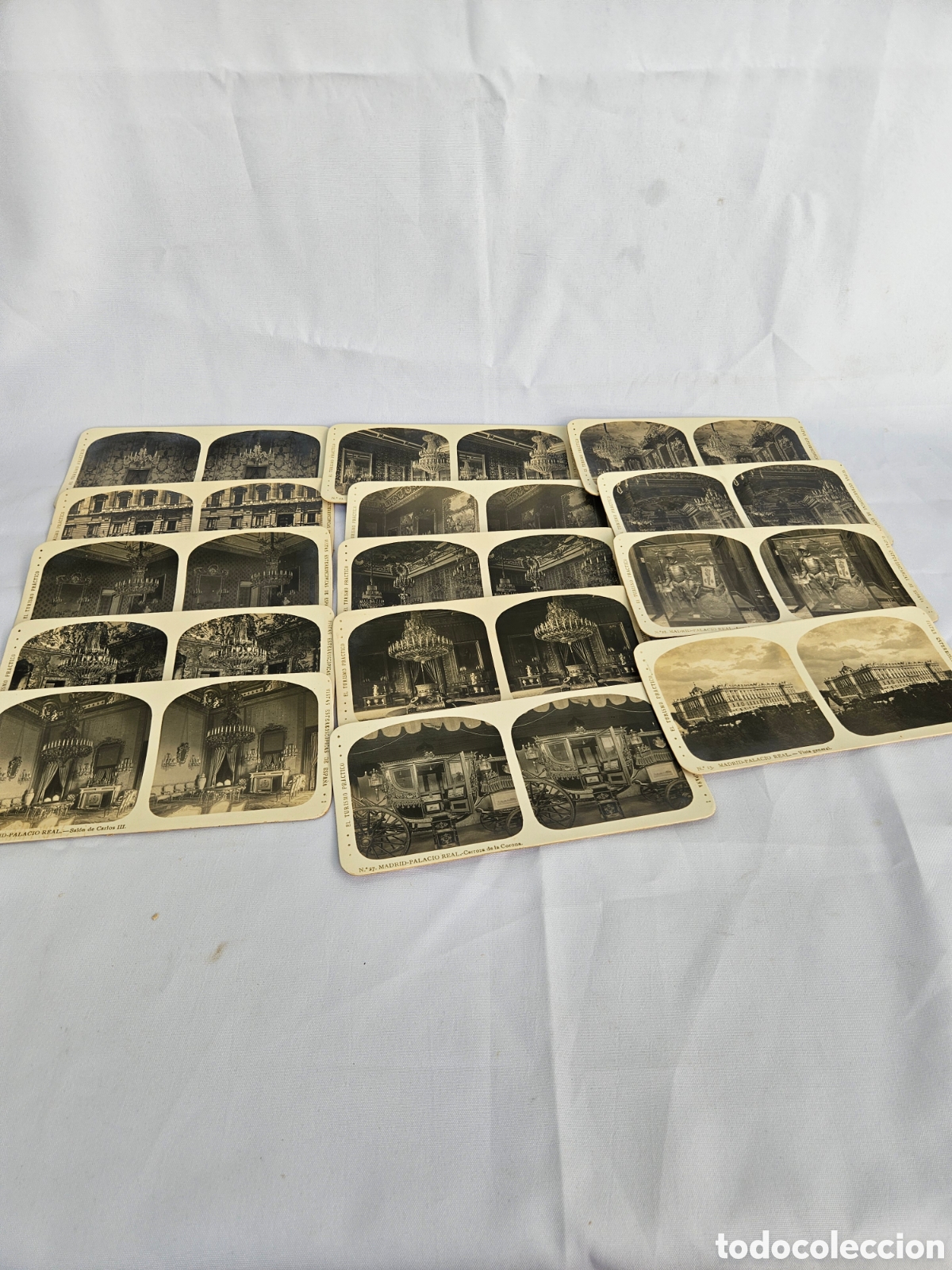 Fotograf&iacute;a antigua: 14 FOTOS ESTEREOSCOPICAS COLECCION A. MARTIN. MADRID, PALACIO REAL