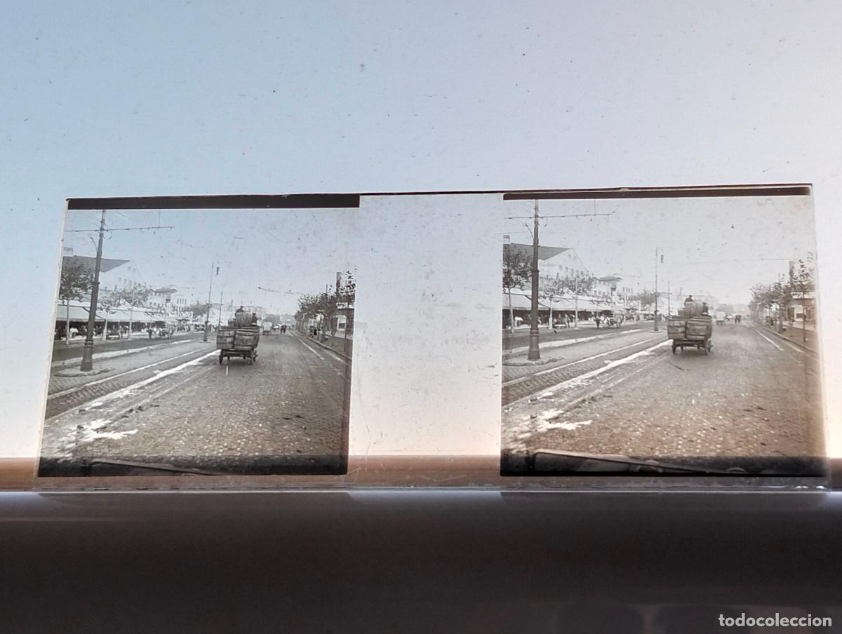 Fotograf&iacute;a antigua: SAN SEBASTIAN GUIPUZCOA VISTA ESTEREOSCOPICA EN CRISTAL 4 X 10,5 CM