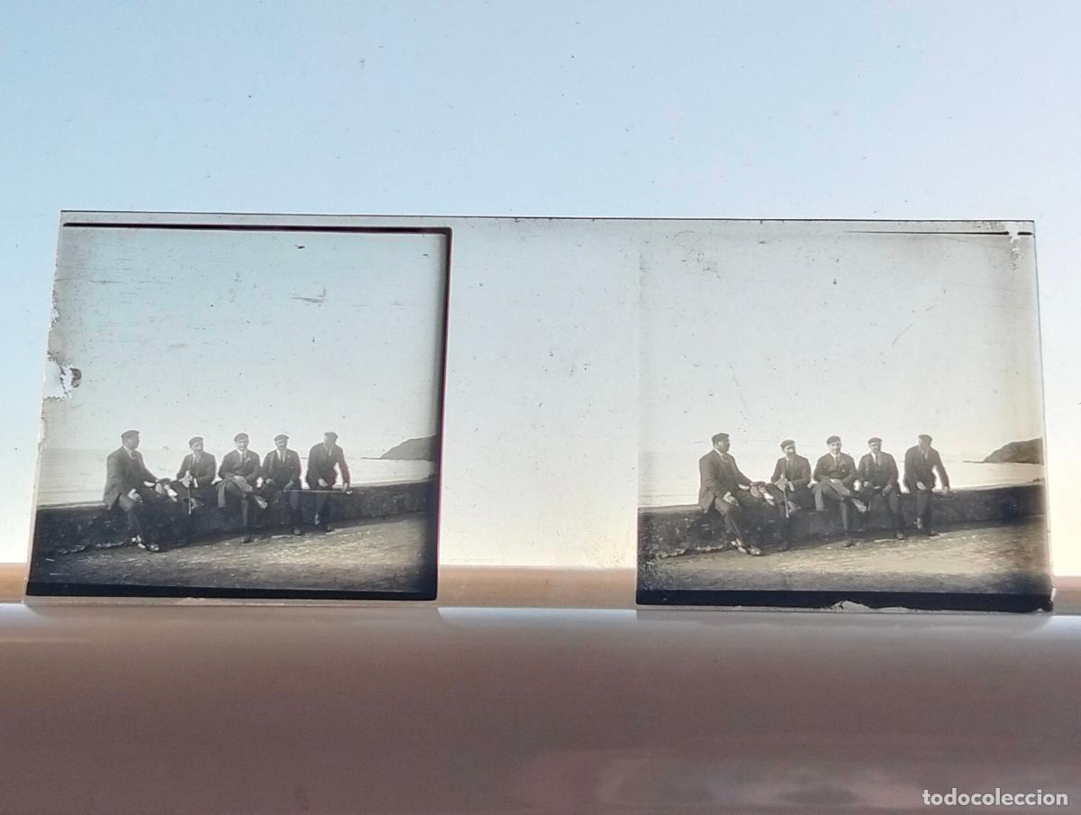Alte Fotografie: DEVA GUIPUZCOA VISTA ESTEREOSCOPICA EN CRISTAL 4 X 10,5 CM