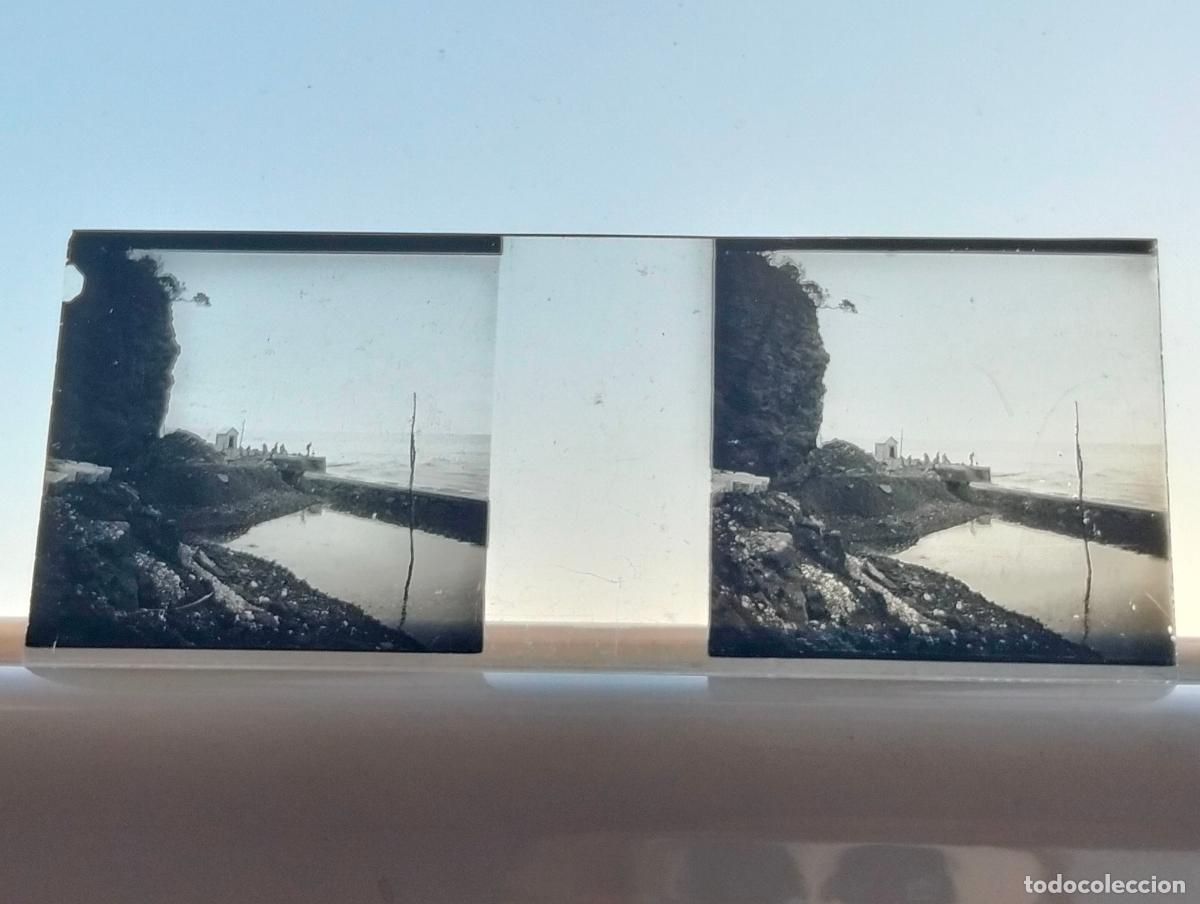 Antique Photography: ZARAUZ GUIPUZCOA VISTA ESTEREOSCOPICA EN CRISTAL 4 X 10,5 CM