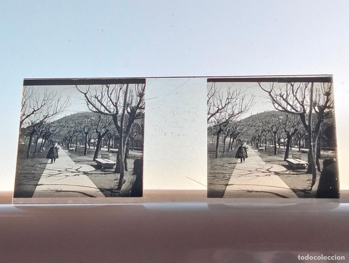 Fotografia antica: SAN SEBASTIAN GUIPUZCOA VISTA ESTEREOSCOPICA EN CRISTAL 4 X 10,5 CM