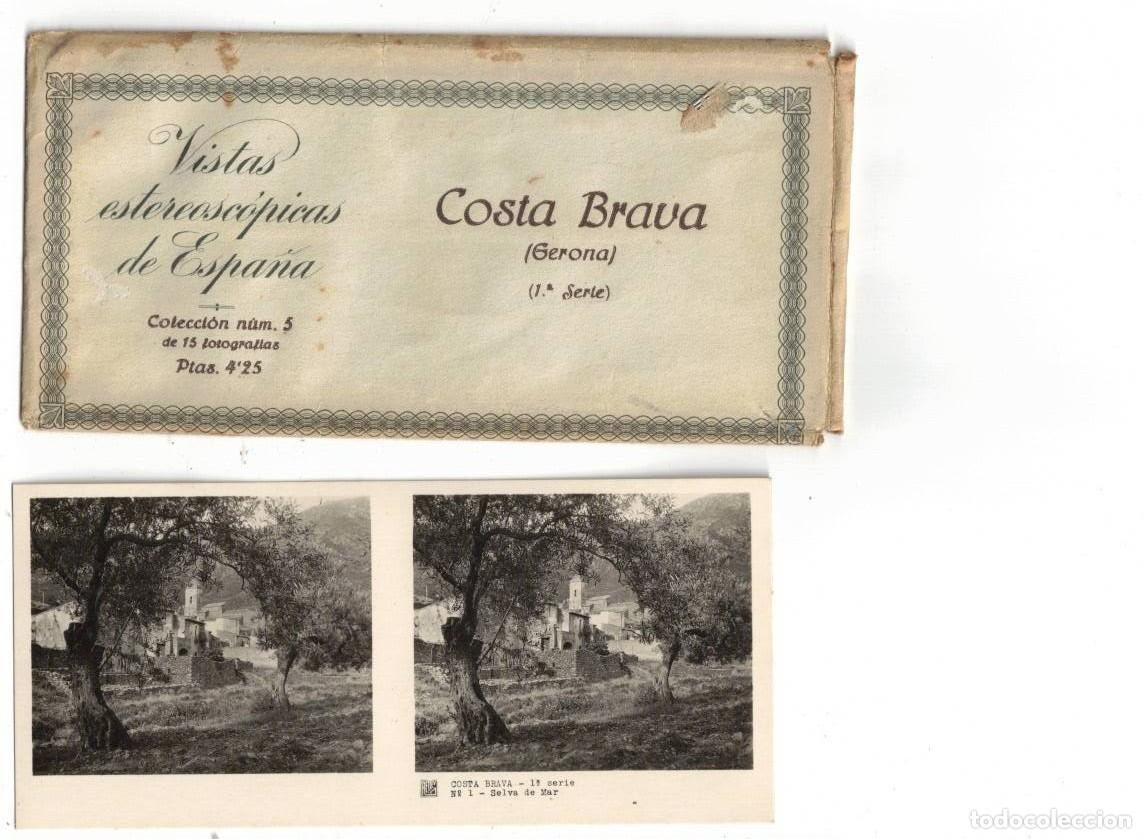 Fotograf&iacute;a antigua: VISTAS ESTEREOSC&Oacute;PICAS DE ESPA&Ntilde;A. COSTA BRAVA 1&ordf; SERIE