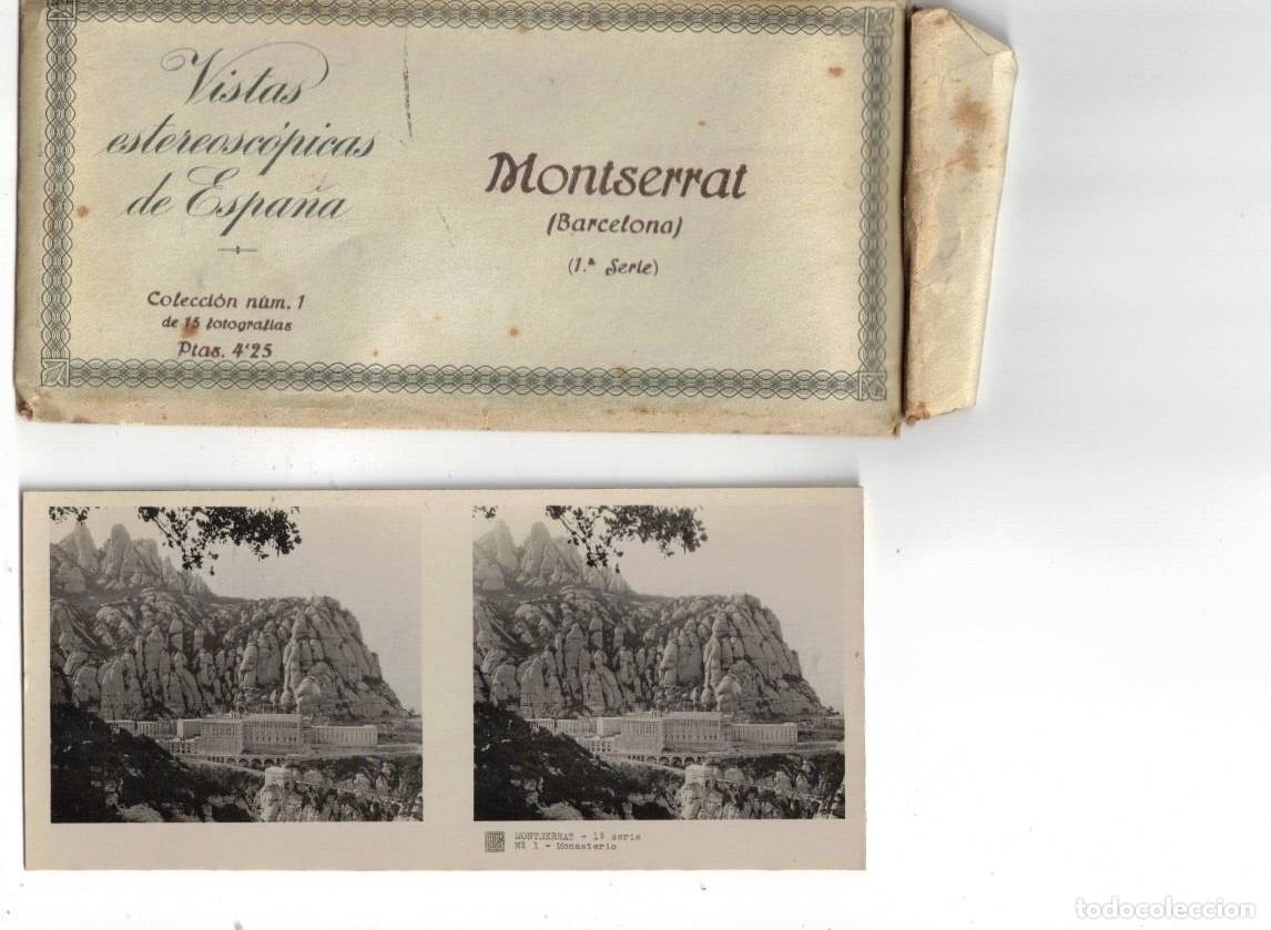 Fotograf&iacute;a antigua: VISTAS ESTEREOSC&Oacute;PICAS DE ESPA&Ntilde;A. MONTSERRAT 1&ordf; SERIE