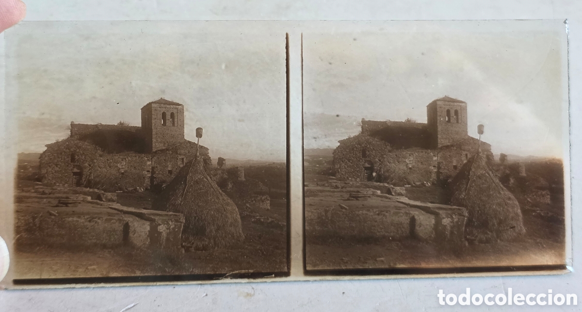 Fotograf&iacute;a antigua: Antigua Fotograf&iacute;a Estereosc&oacute;pica Cristal Monasterio Casserres Masies Roda Osona Riu Ter Pal Paller