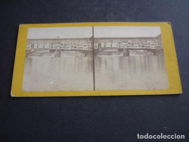 Fotograf&iacute;a antigua: FLROENCIA ITALIA VISTA ESTEREOSCOPICA SIGLO XIX