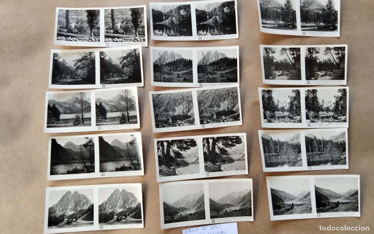 Fotograf&iacute;a antigua: VALLE DE SPOT Y SAN NICOLAU 15 FOTOGRAFIAS ESTEROSCOPICAS SERIE COMPLETA MEDIDAS 13 X 6 CTM