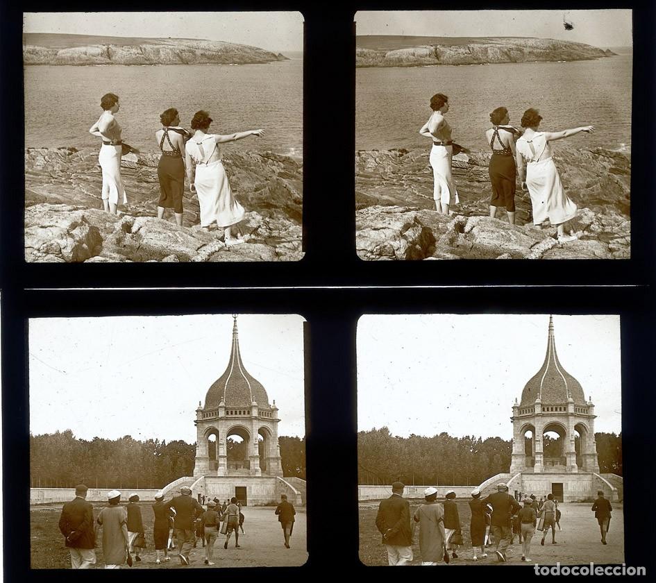 Fotograf&iacute;a antigua: LOTE DE 9 ESTEREOSCOPICAS DE CRISTAL CON SU CAJA FORMATO 6 x 13 CM.