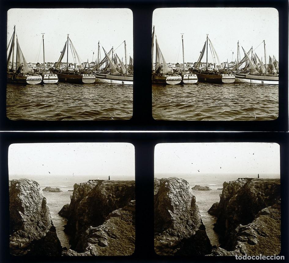 Fotograf&iacute;a antigua: LOTE DE 10 ESTEREOSCOPICAS DE CRISTAL CON SU CAJA FORMATO 6 x 13 CM.