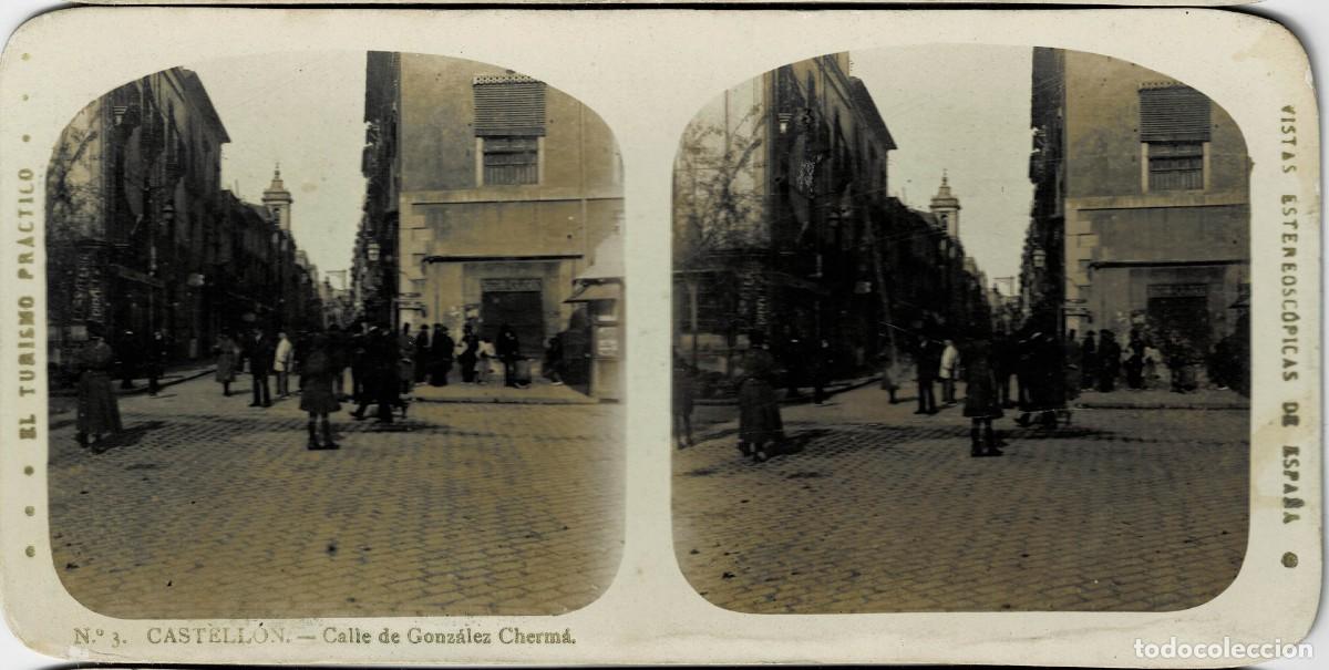 Fotograf&iacute;a antigua: FOTOGRAF&Iacute;A ESTEREOSCOPICA CASTELLON. CALLE DE GONZALEZ CHERM&Aacute;. P-ESTEO-412
