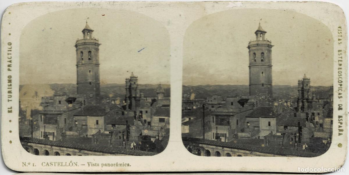 Fotograf&iacute;a antigua: FOTOGRAF&Iacute;A ESTEREOSCOPICA CASTELLON. VISTA PANOR&Aacute;MICA. P-ESTEO-413