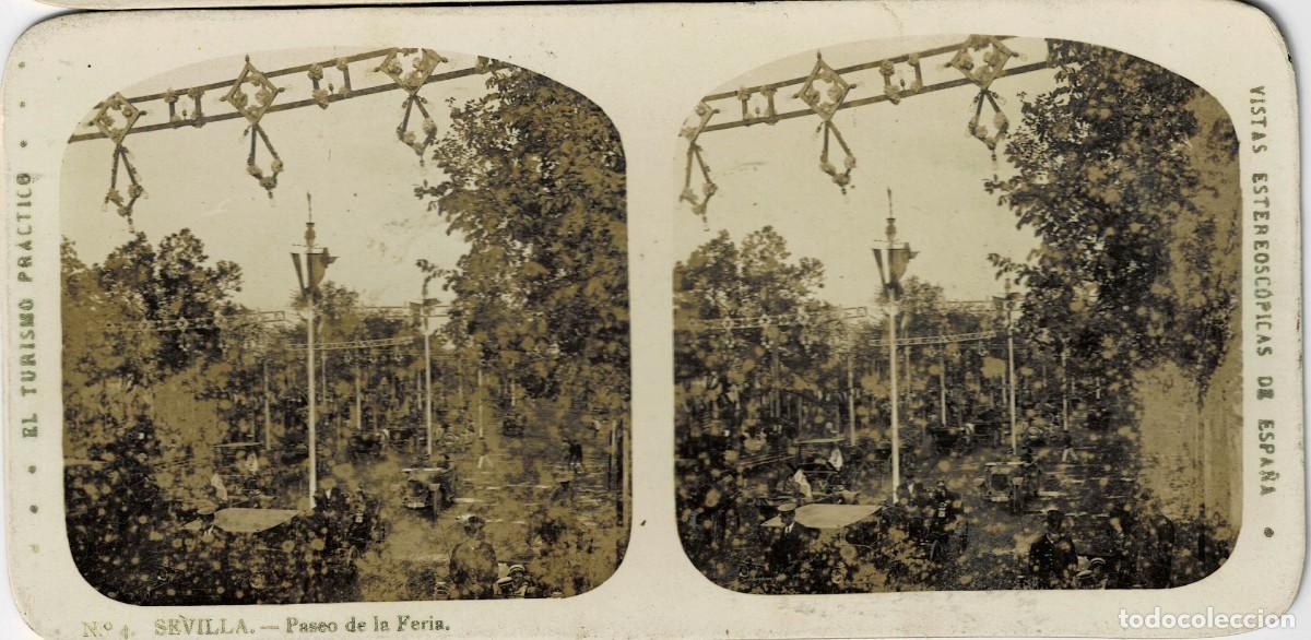 Fotograf&iacute;a antigua: FOTOGRAF&Iacute;A ESTEREOSCOPICA SEVILLA. PASEO DE LA FERIA. P-ESTEO-431