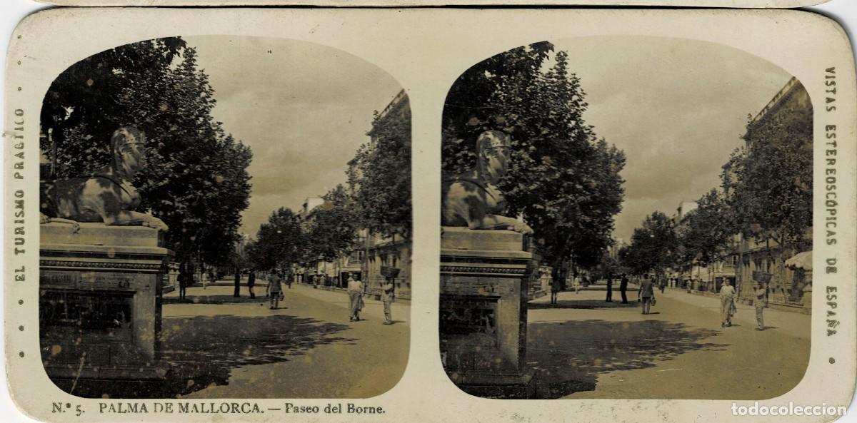 Fotograf&iacute;a antigua: FOTOGRAF&Iacute;A ESTEREOSCOPICA PALMA DE MALLORCA. PASEO DEL BORNE P-ESTEO-440
