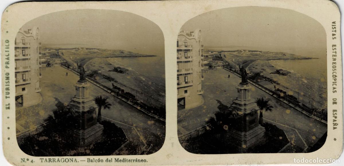 Fotograf&iacute;a antigua: FOTOGRAF&Iacute;A ESTEREOSCOPICA TARRAGONA. BALC&Oacute;N DEL MEDITERR&Aacute;NEO. P-ESTEO-443