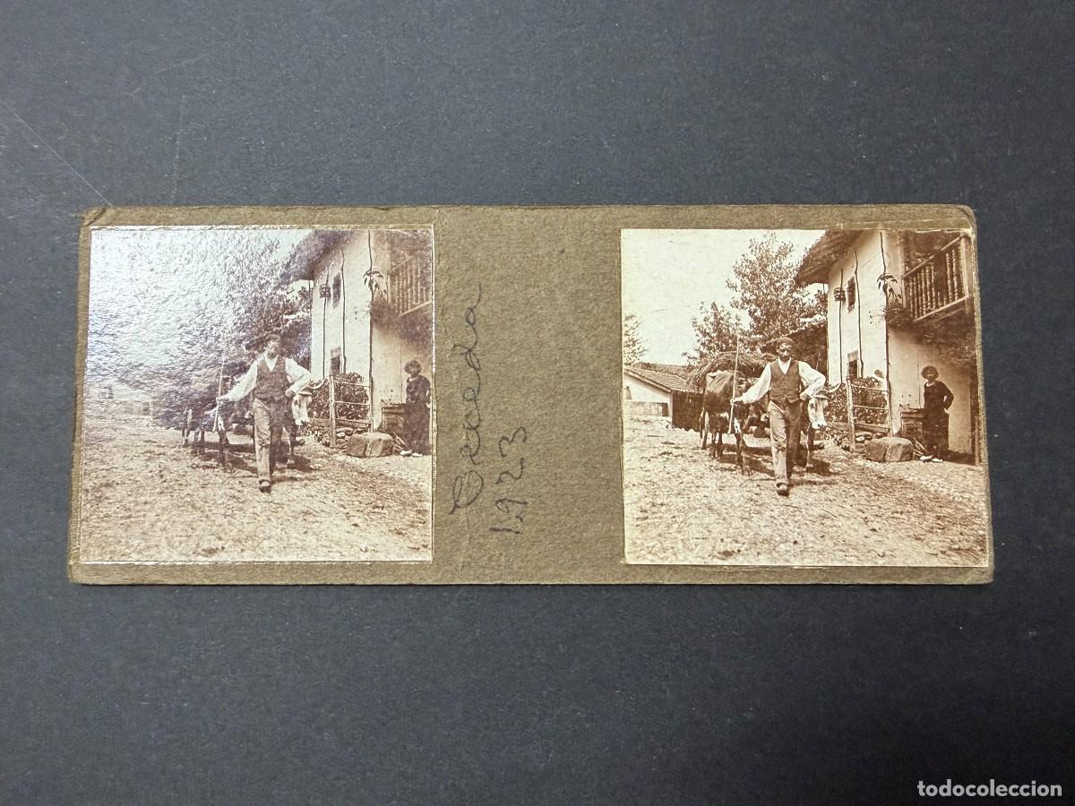 Fotograf&iacute;a antigua: 2 FOTOGRAF&Iacute;AS ESTEREOSC&Oacute;PICAS ANTIGUAS. CASA DE LAS VENTAS. CECEDA. ASTURIAS. 1923