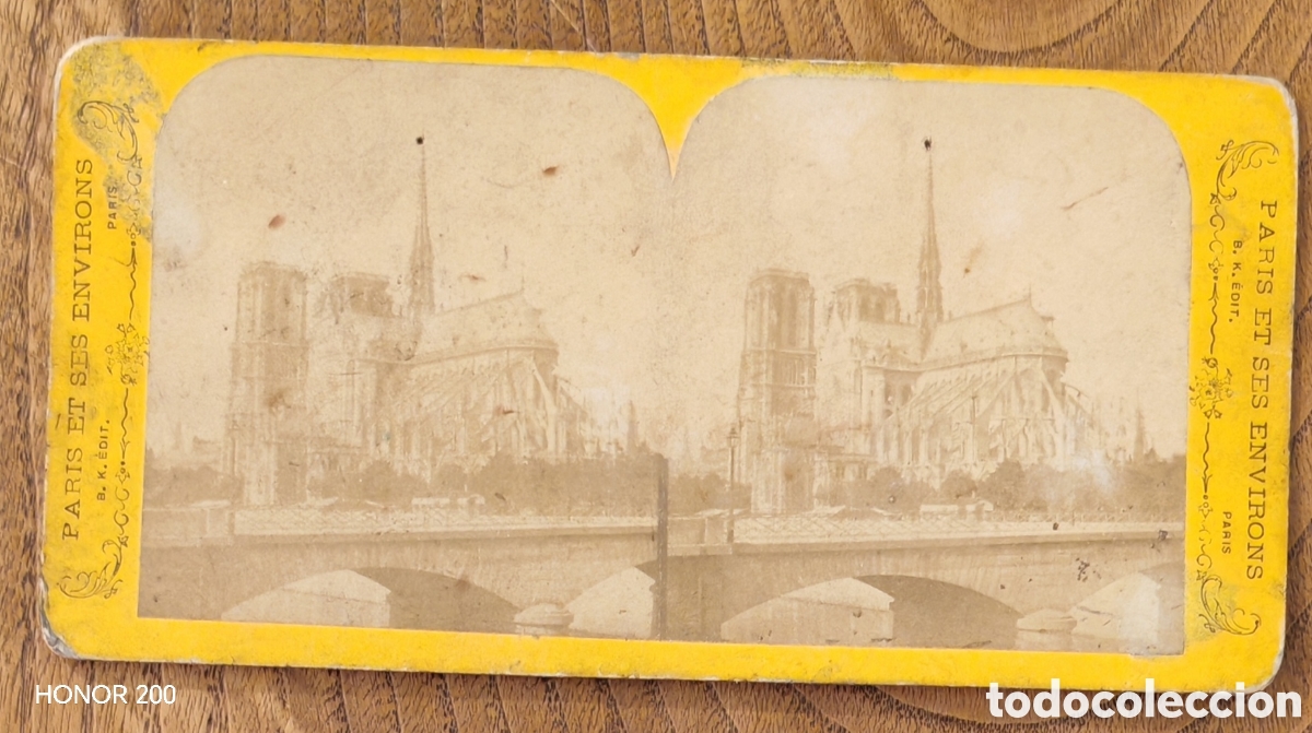 Fotograf&iacute;a antigua: Foto - Vista Estereosc&oacute;pica de Notre Dame - Colecci&oacute;n Paris et ses Environs