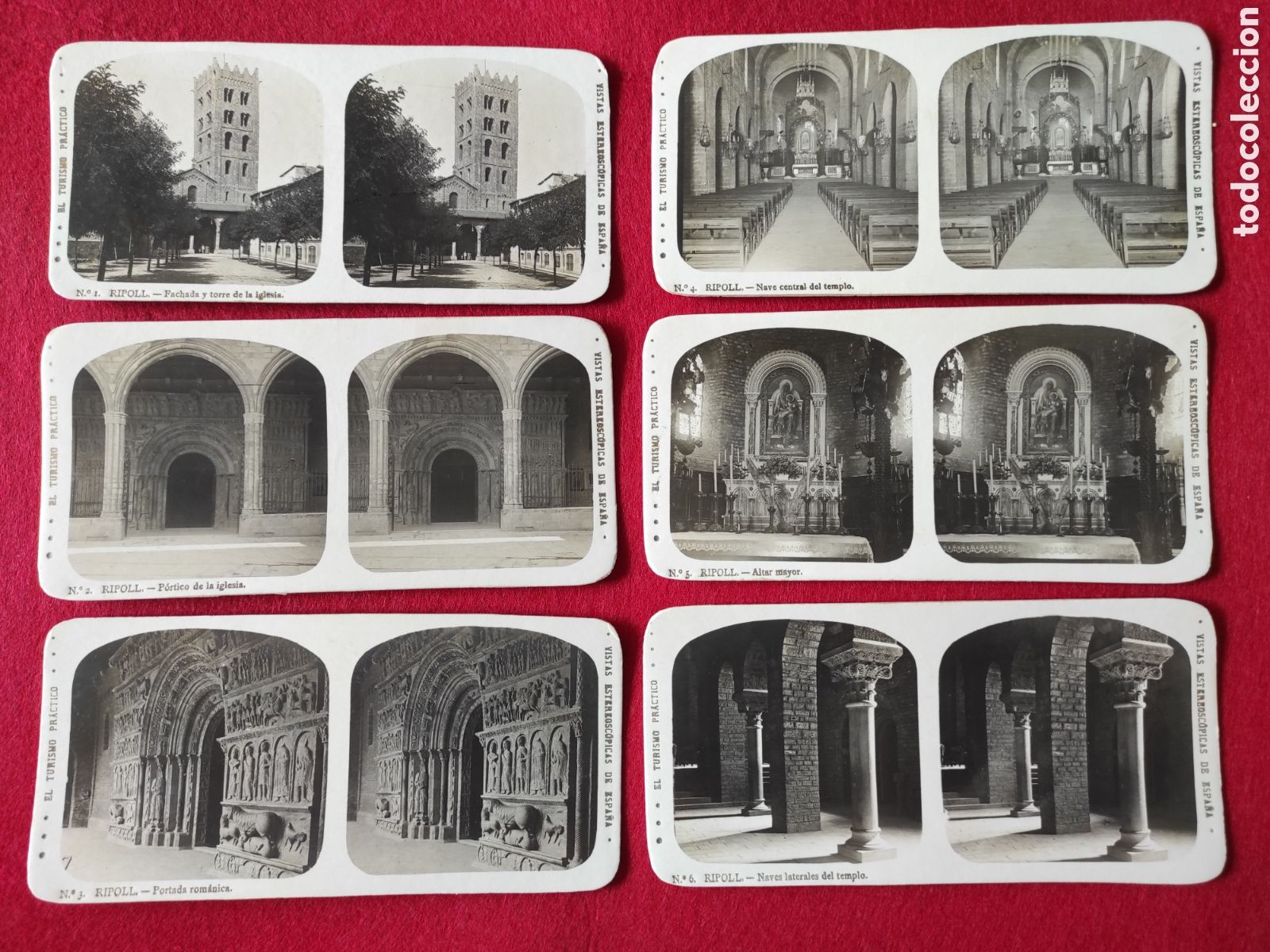 Alte Fotografie: 12 VISTAS ESTEREOSCOPICAS DE ESPA&Ntilde;A.- RIPOLL.- ED. ALBERTO MART&Iacute;N.