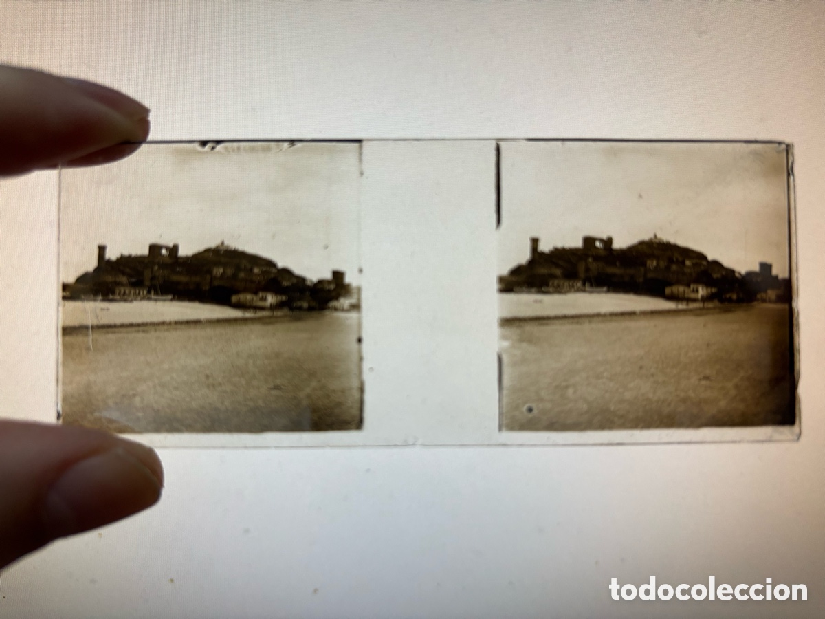 Fotograf&iacute;a antigua: TOSSA DE MAR, GERONA, PLACA ESTEREOSCOPICA POSITIVO EN CRISTAL - c.1920