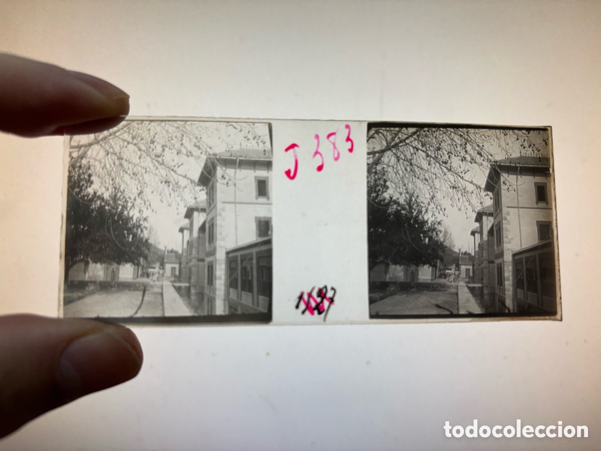 Fotograf&iacute;a antigua: BUSOT, ALICANTE, BALNEARIO, PLACA ESTEREOSCOPICA POSITIVO EN CRISTAL - c.1920