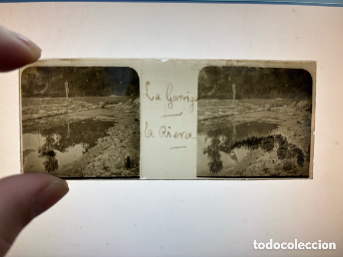 Fotograf&iacute;a antigua: LA GARRIGA, BARCELONA, VISTA, PLACA ESTEREOSCOPICA POSITIVO EN CRISTAL - c.1920