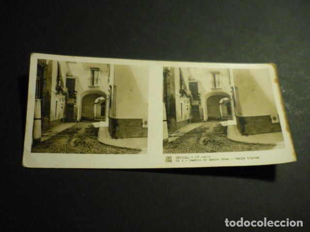 Fotograf&iacute;a antigua: SEVILLA ANTIGUA VISTA ESTEREOSCOPICA 6 X 13 CM