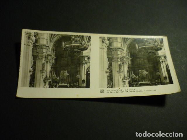 Fotograf&iacute;a antigua: SAN SEBASTIAN ANTIGUA VISTA ESTEREOSCOPICA 6 X 13 CM