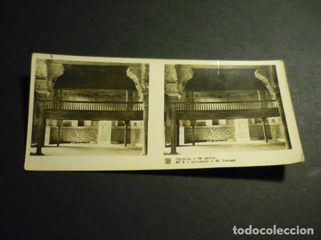 Fotograf&iacute;a antigua: GRANADA ANTIGUA VISTA ESTEREOSCOPICA 6 X 13 CM