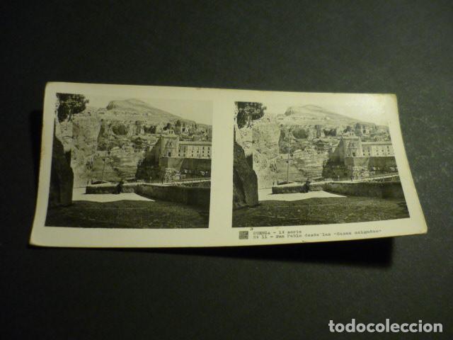 Fotograf&iacute;a antigua: CUENCA ANTIGUA VISTA ESTEREOSCOPICA 6 X 13 CM
