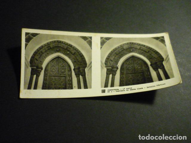 Fotograf&iacute;a antigua: PONTEVEDRA ANTIGUA VISTA ESTEREOSCOPICA 6 X 13 CM