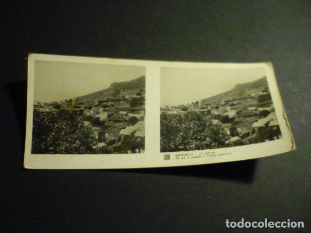 Fotograf&iacute;a antigua: XAUEN MARRUECOS ANTIGUA VISTA ESTEREOSCOPICA 6 X 13 CM