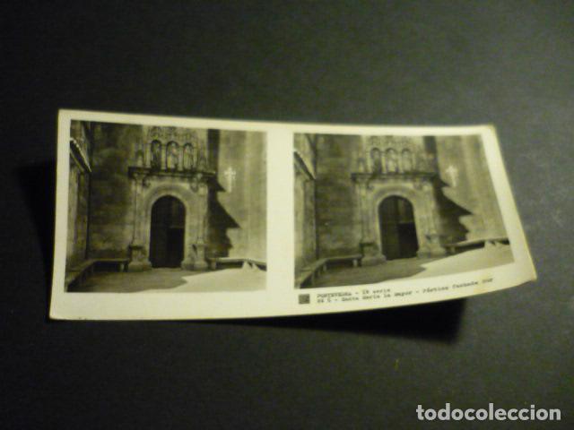 Fotograf&iacute;a antigua: PONTEVEDRA ANTIGUA VISTA ESTEREOSCOPICA 6 X 13 CM