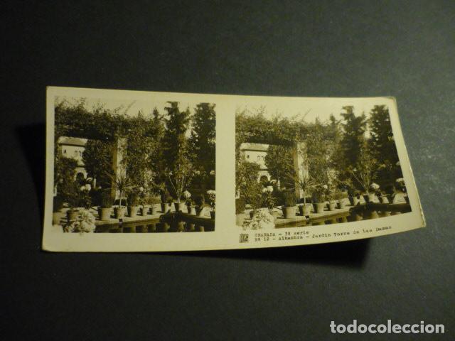 Fotograf&iacute;a antigua: GRANADA ANTIGUA VISTA ESTEREOSCOPICA 6 X 13 CM