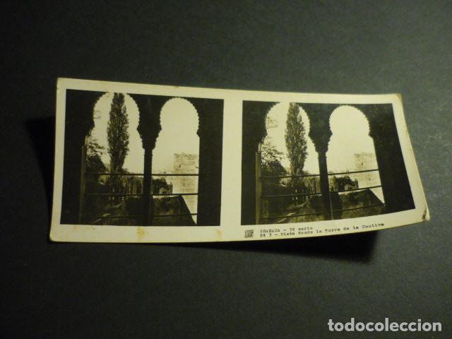 Fotograf&iacute;a antigua: GRANADA ANTIGUA VISTA ESTEREOSCOPICA 6 X 13 CM