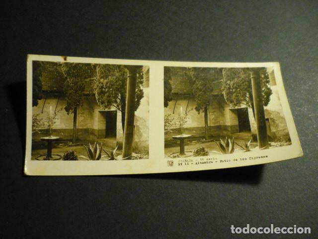 Fotograf&iacute;a antigua: GRANADA ANTIGUA VISTA ESTEREOSCOPICA 6 X 13 CM