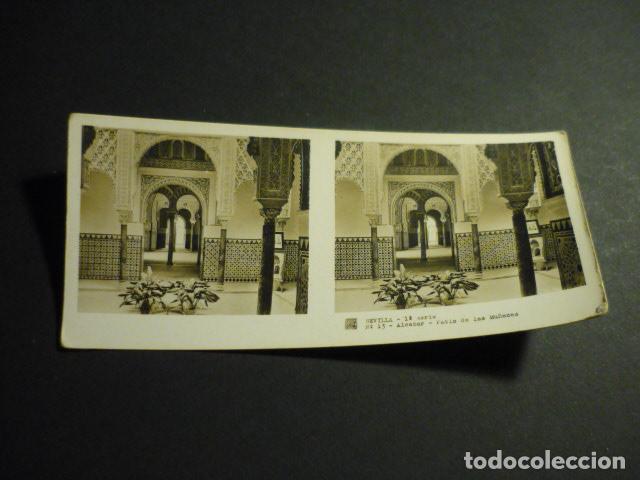 Fotograf&iacute;a antigua: SEVILLA ANTIGUA VISTA ESTEREOSCOPICA 6 X 13 CM