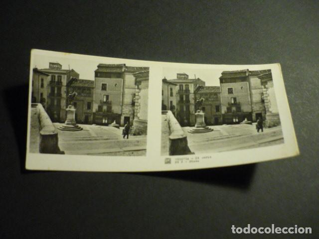 Fotograf&iacute;a antigua: SEGOVIA PLAZA ANTIGUA VISTA ESTEREOSCOPICA 6 X 13 CM