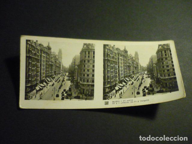 Fotograf&iacute;a antigua: MADRID AVENIDA DE PI Y MARGALL ANTIGUA VISTA ESTEREOSCOPICA 6 X 13 CM