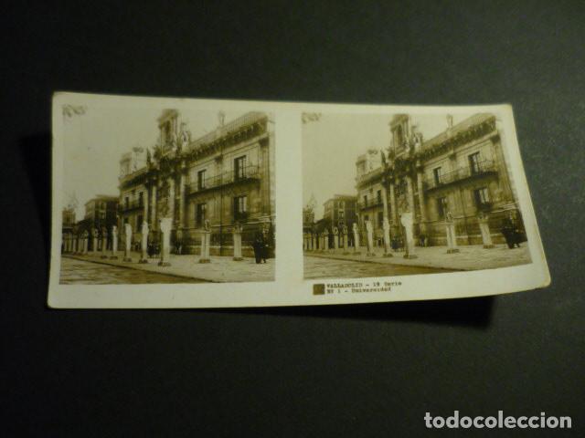 Fotograf&iacute;a antigua: VALLADOLID UNIVERSIDAD ANTIGUA VISTA ESTEREOSCOPICA 6 X 13 CM