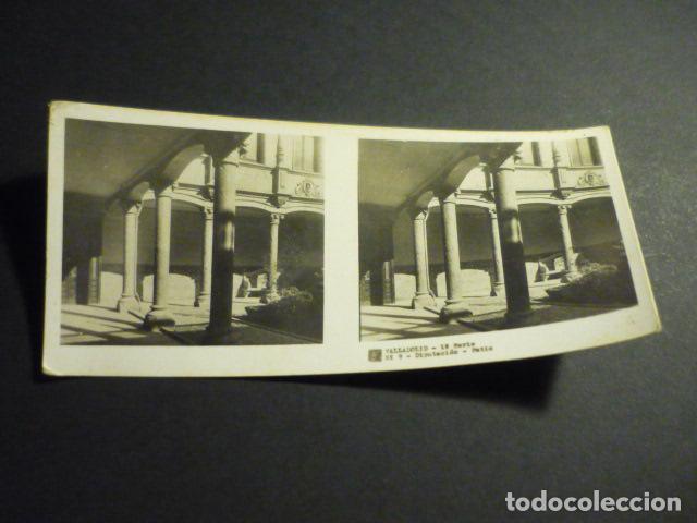 Fotograf&iacute;a antigua: VALLADOLID DIPUTACION PATIO ANTIGUA VISTA ESTEREOSCOPICA 6 X 13 CM