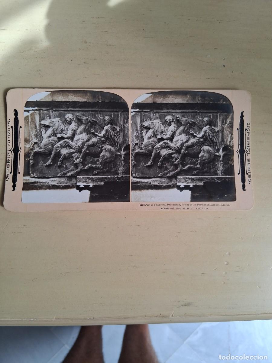 Fotograf&iacute;a antigua: FRIEZE OF.PATERNON. ATENAS GRECIA A&Ntilde;O 1901